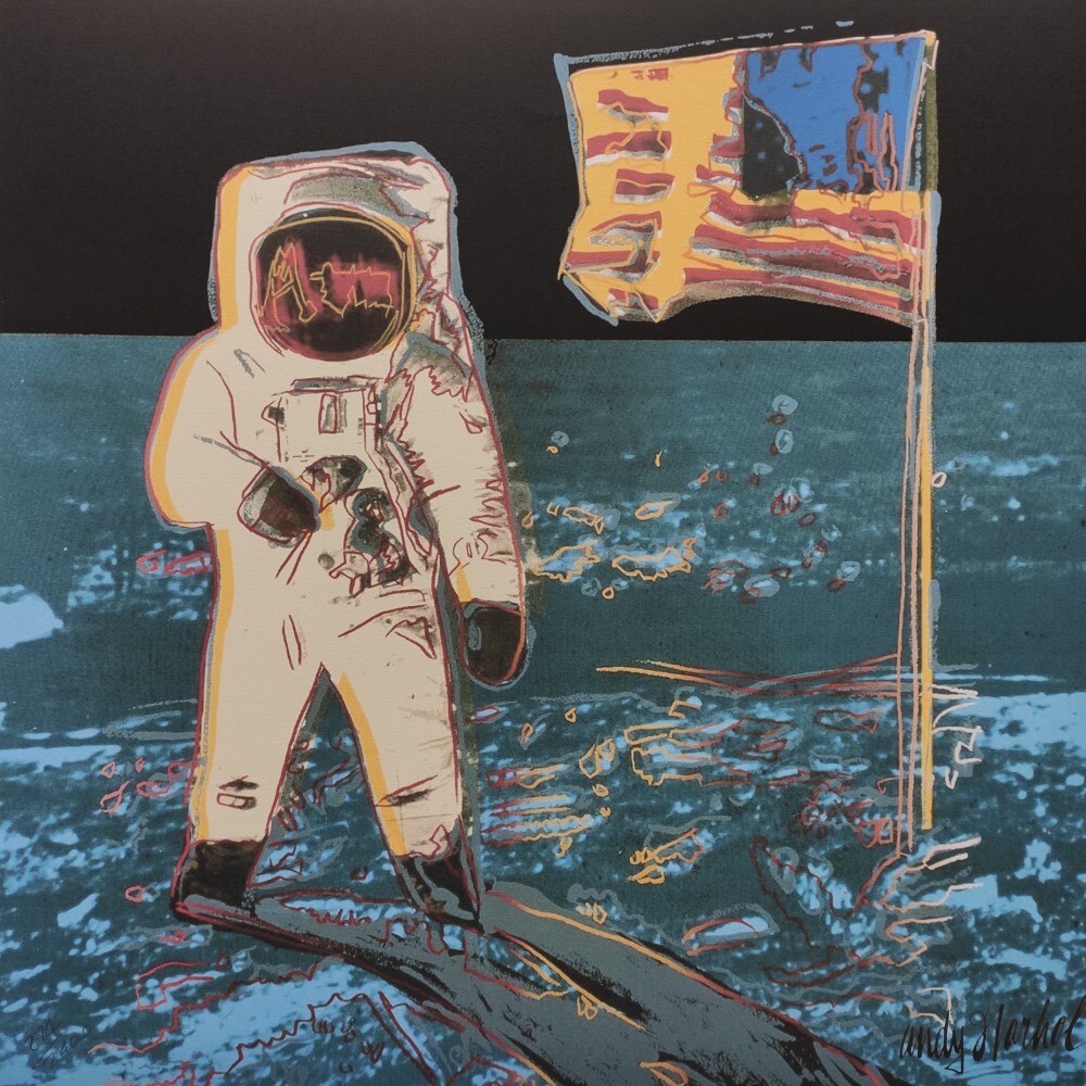 1980er Jahre Andy Warhol signierte limitierte Lithographie - Moonwalk
