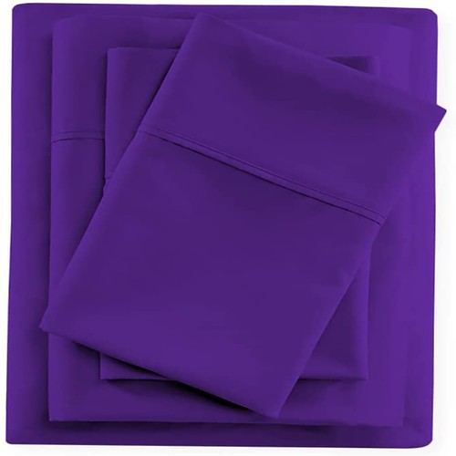 Ultimate Bed Sheets Collection 1000TC Egyptian Cotton AU Sizes Purple Solid - Foto 11 di 20