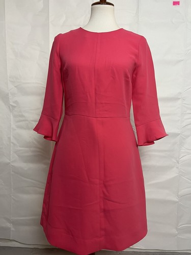 Banana Republic Pink Dress Size 2 Ruffle Bell Sleeves - Picture 2 of 7