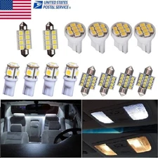 14PCS Bright White LED Interior Package Kit T10&31mm Dome Map License Lights US