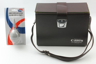[MINT] Canon Genuine Vintage Brown Leather Camera Bag Hard Case Box From JAPAN