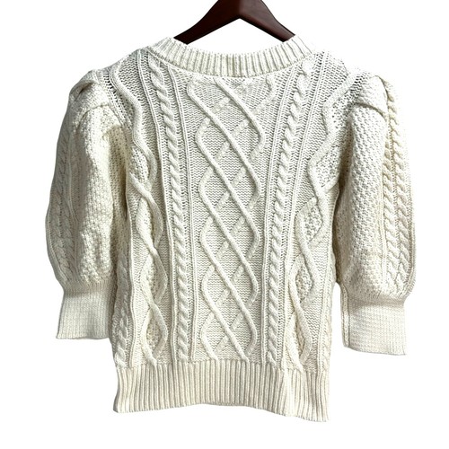 Maglione Joe's Jeans XL bianco sporco maglia con cavi misto lana - Foto 4 di 11