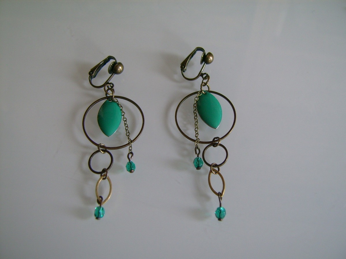 Boucles D'Oreilles Puces - Blanc/Ivoire/Bleu Turquoise - Pour Mariage/Cérémonie - Neuf Avec Écrin