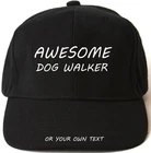 AWESOME DOG WALKER PERSONALISED BASEBALL CAP HAT XMAS GIFT