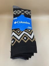 Columbia Men  s 4 Pairs Crew Socks Sizes 6-12 Soft Cotton Blend Multicolor New