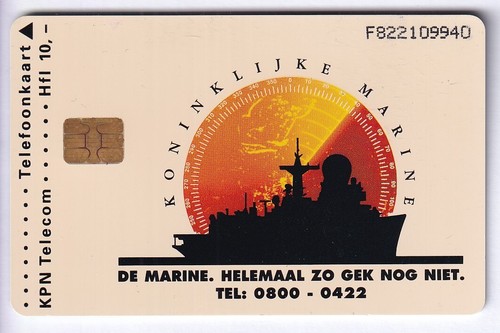 EUROPE TELECARTE / PHONECARD .. PAYS BAS 10FL PRIVEE ARMEE ARMY WARSHIP 98 PUCE - Imagen 2 de 2