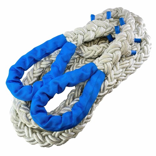 40mm Blanco Nailon Kinetic 30T 4x4 Cuerda de Remolque de Recuperación x 15m con Grilletes 9,50T - Imagen 3 de 5