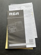 RCA RS 2650/RS2651 Original Manual Fm Am cassette portable boom Box