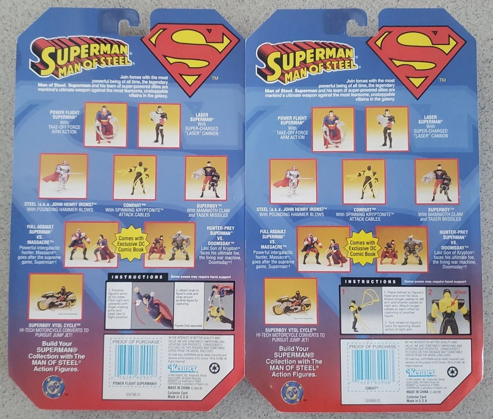 JUEGO DE DOS FIGURAS DE ACCIÓN SUPERMAN HOMBRE DE ACERO SUPERMAN Y CONDUCTO Foto 4 de 4