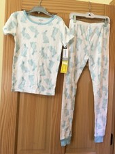 NWT Carter's Bunny Pajamas Set Girl Toddler Cotton Blue Easter Many sizes