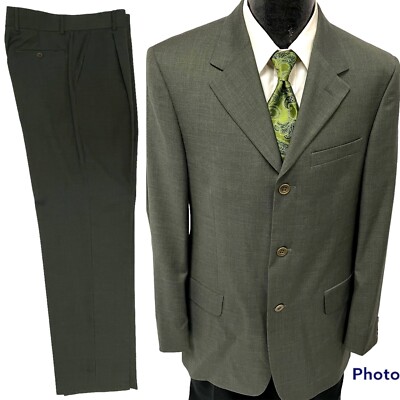 Gianni Versace Versus Men Gray 3 Button Lightweight Modern Wool