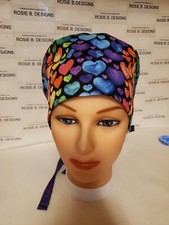 COLORFUL HEARTS/ pixie Euro cap/Rn's, Dr's,medical staff