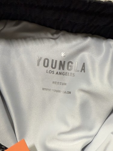 Young LA pantaloncino running uomo mezza fodera compressione 4in nero mimetico taglia M - Foto 7 di 9