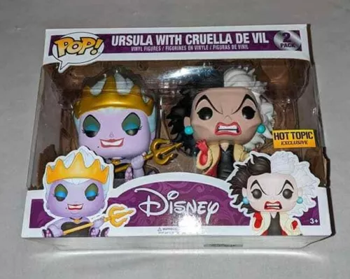 💥Funko Pop! Disney Ursula with Cruella de Vil 2pk Hot Topic Exclusive