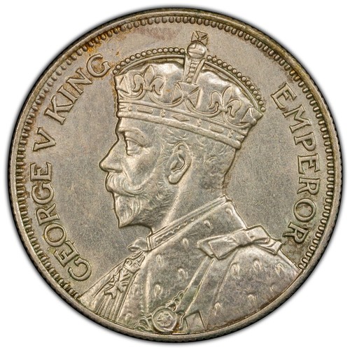 Fiji 1935 One Shilling 1/- George V (Silver) - PCGS Genuine UNC Details (4566152 - Imagen 2 de 3