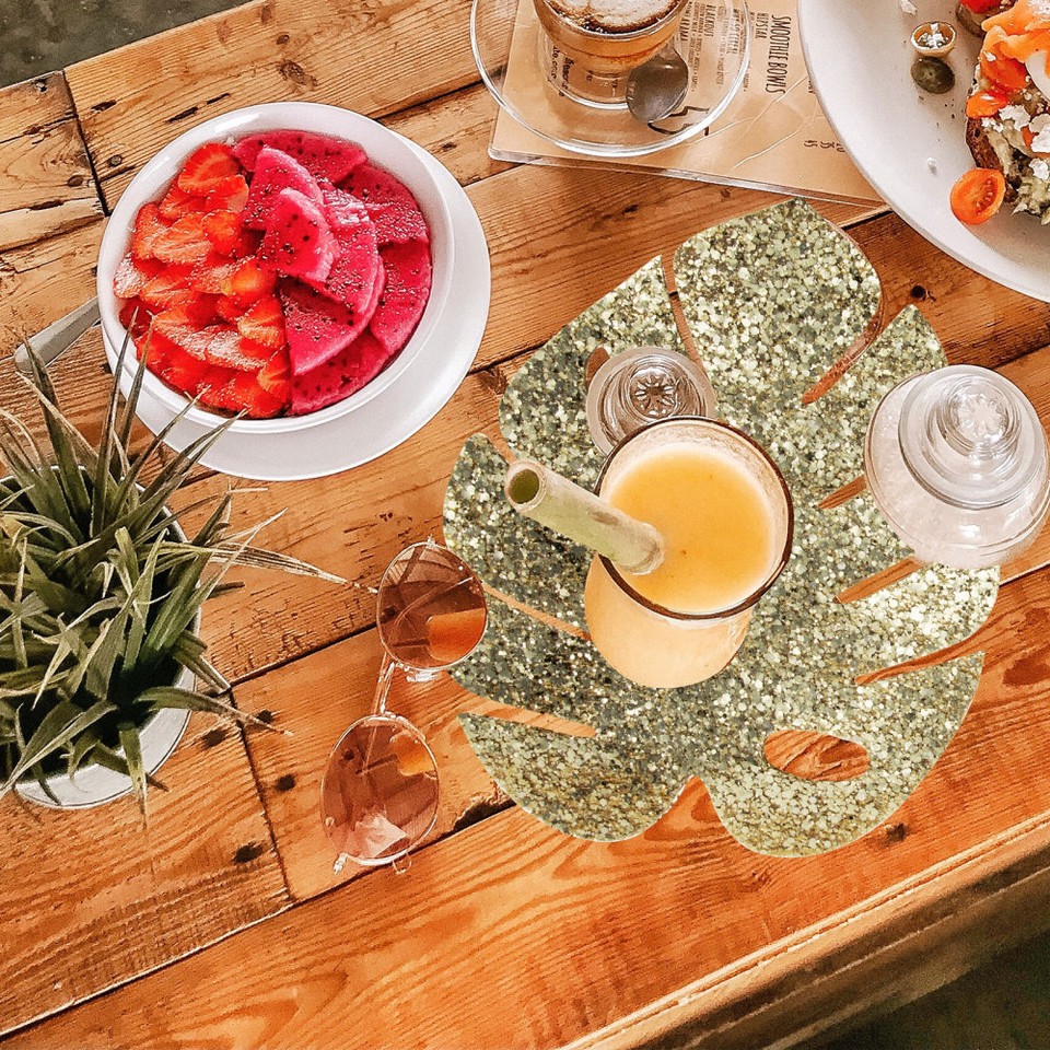 24 Pcs Tablescape Decor Leaf Shaped Placemats Simulated Turtle eBay