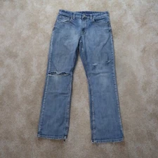 1897 Denim Bootcut Jeans Men's 31x32 Blue Denim Distressed Grunge