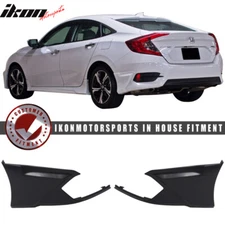 Fits 16-21 Honda Civic Sedan HFP Style Rear Bumper Lip Splitter Side Apron Spats