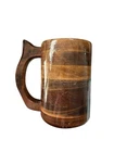Handcrafted Vintage Wooden Beer Mug Signed Quality Craftsmanship Mint
