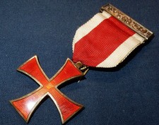 ANTIQUE 1956 MASONIC KT KNIGHTS TEMPLAR HM STERLING SILVER BREAST JEWEL MEDAL