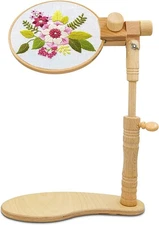 Adjustable Embroidery Hoop Stand, Beech primary wood cross stitch stand 