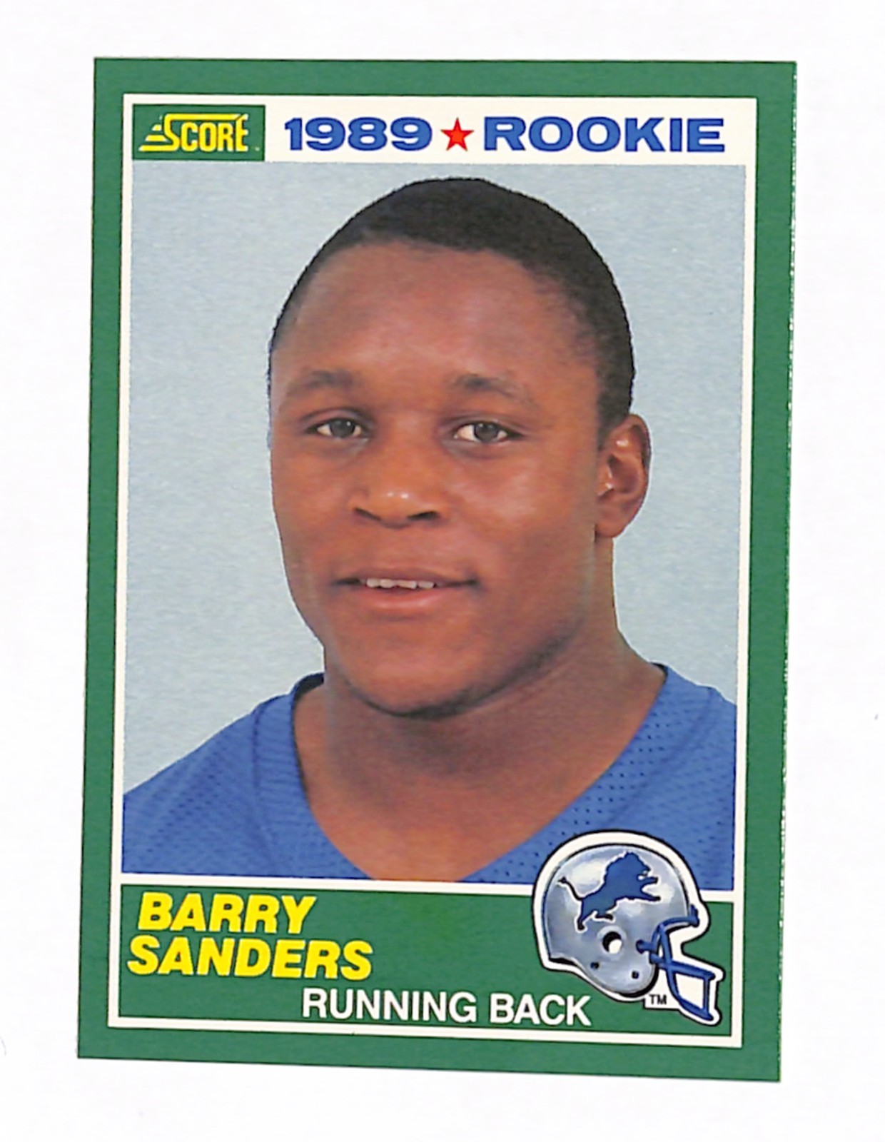 1989 Score Rookie Card Barry Sanders #257 (RC)