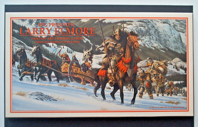 LARRY ELMORE Fantasy Art Trading Cards Signed + Numbered 10-Card sheet w/ Board