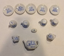 Vintage, Miniature 8 Piece Porcelain Tea Set Made in Japan - Pagoda B-B9