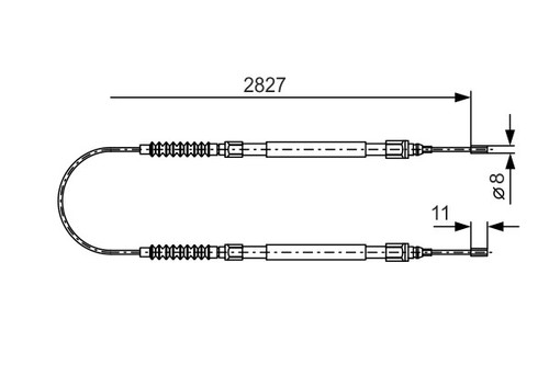 CABLE PARKING BRAKE 1 987 477 263 FOR FIAT DUCATO/Bus/Van/Platform/Chassis 2.5L - Picture 6 of 10
