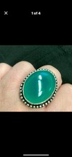 STERLING SILVER GREEN AVENTURINE RING