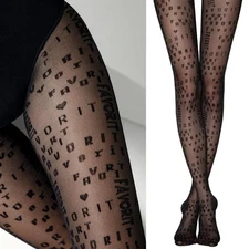 Conte Message quality sheer tights 30 den hosiery black inscription favorit