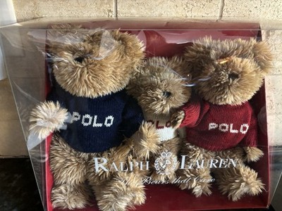 VTG 2002 Ralph Lauren POLO Plush The Bears That Care Red White