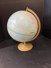 BEAUTIFUL Vintage Globemaster 12 inch Round World Globe -Raised Textured Surface