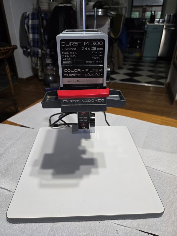 Durst M 300 Enlarger with Color Filter 24x36mm Format Gray Red Black