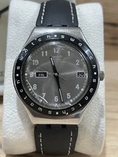 Vintage Swatch Irony Stainless Steel Mahagany Ygs717G Watch