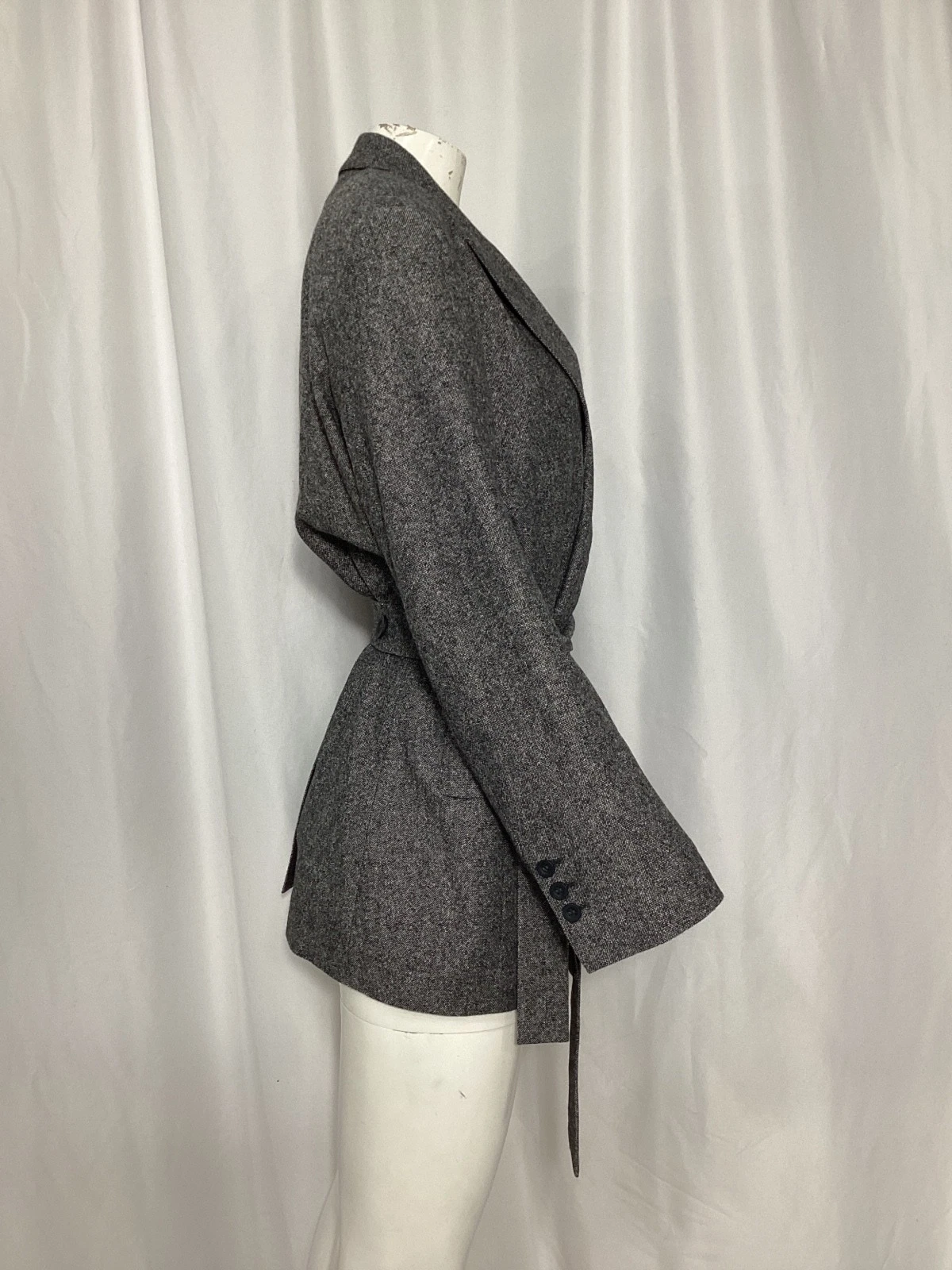 Blazer doppiopetto con cintura Acne Studios in lana donna grigio taglia 32
