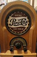 Pepsi-cola 1996 Collectets Series Limited Edition Wood Am Fm Radio 11x8"
