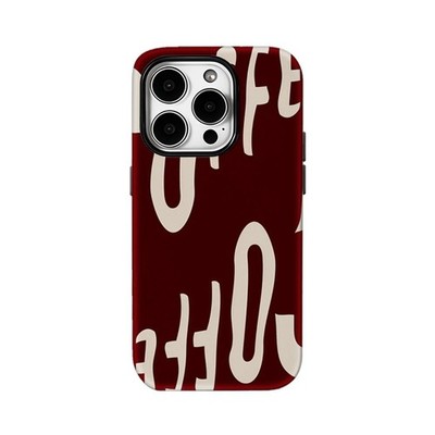 Coffee Typography Case for Apple iPhone 17 16 15 14 13 12 11 Pro Max Plus Air