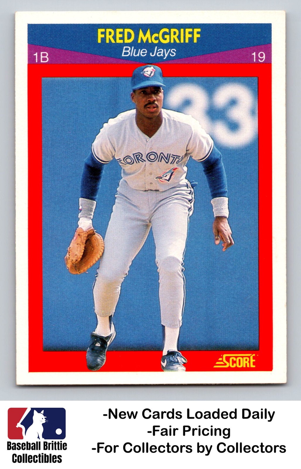 1990 Score 100 Superstars #45 Fred McGriff Toronto Blue Jays