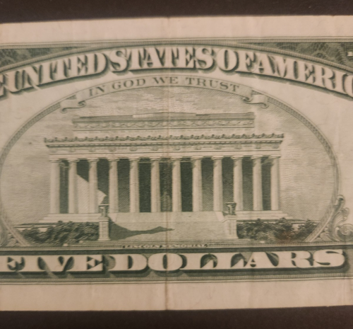 1963 $5 Red Seal Star Note - Picture 6 of 8