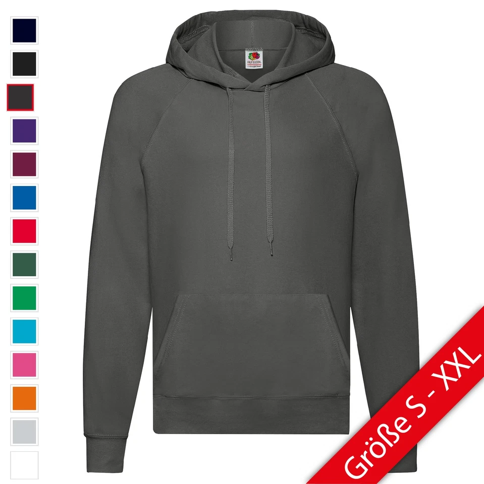 Sudadera ligera con capucha Fruit of the Loom para hombre S-XXL NUEVA - Imagen 1 de 1
