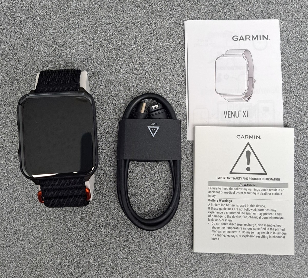 Garmin Venu X1 GPS Watch Black with Slate Titanium Caseback