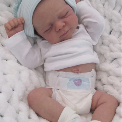 18In Reborn Baby Dolls Silicone Full Body Boy Vinyl Realistic Newborn Baby Doll
