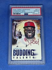 2025 Topps x Bob Ross JHONKENSY NOEL PSA 10 Budding Talents Blue #/50 card