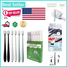Soft Bristle Toothbrush for Gum Recessions  Sensitive Teeth - Stylish 6-Pack