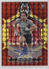 2024 Mosaic Choice Fusion Red & Yellow Prizm Auto Bralen Trice Rookie RC 03tv