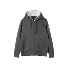 Moose Knuckles Classic Bunny 3 White Lining Zip Hoodie Charcoal - 22FW