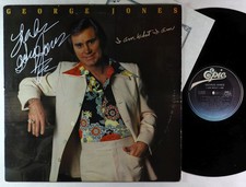 George Jones - I Am What I Am LP - Epic VG+ Autograph COA