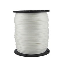 1/8 inch White Dacron Polyester Rope - 1000 Foot Spool  Solid Braid - Indus
