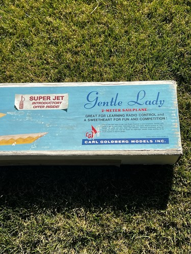 Open Box Vintage Carl Goldberg Models Gentle Lady 2 Meter Sailplane Kit *READ* - Picture 2 of 16